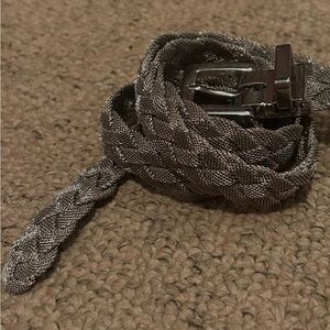 Braided Silver Women’s Belt